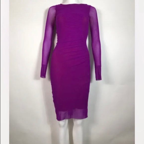 SOLD- Jean Paul Gaultier Soleil mesh floral bodycon dress - Picture 7 of 7